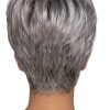 Brady by Estetica Short silver synthetic wig back view